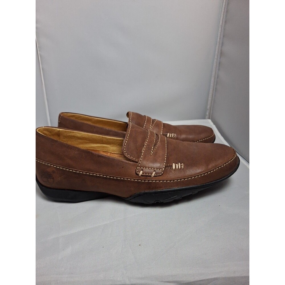 TIMBERLAND Smart Comfort Men's Brown Leather Penny Loafers Shoes Size 8.5